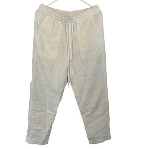 J.Crew White Linen-Blend Pants Small | Effortless Coastal Chic Summer